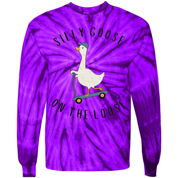 Silly Goose On The Loose Tie-Dye Long Sleeve Shirt