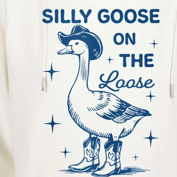 Silly Goose On The Loose Womens Funnel Neck Pullover Hood