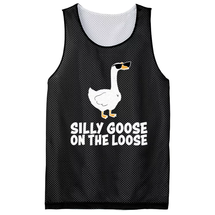 Silly Goose On The Loose Mesh Reversible Basketball Jersey Tank