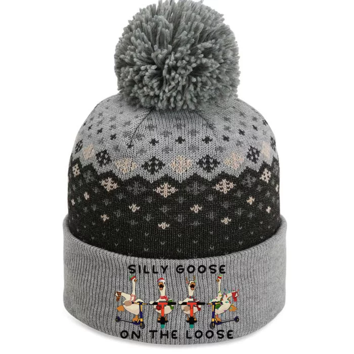 Silly Goose On The Loose Christmas Silly Goose University Funny Goose The Baniff Cuffed Pom Beanie