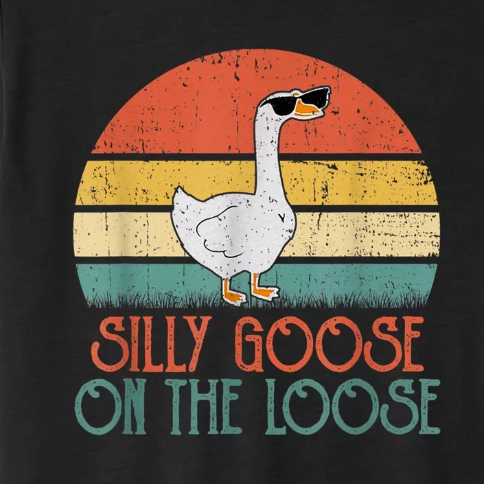 Silly Goose On The Loose Funny Saying ChromaSoft Performance T-Shirt