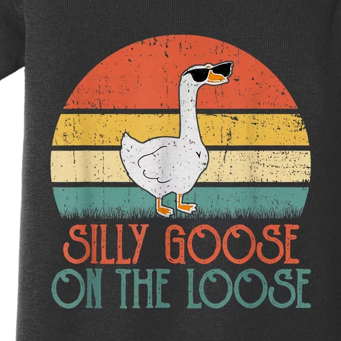 Silly Goose On The Loose Funny Saying Baby Bodysuit