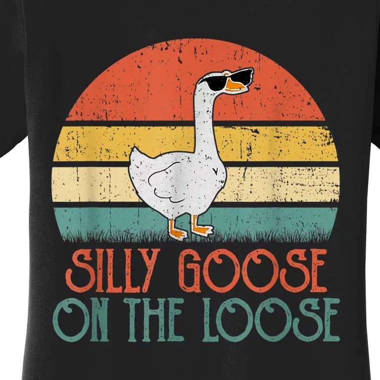 Silly Goose On The Loose Funny Saying Women's T-Shirt