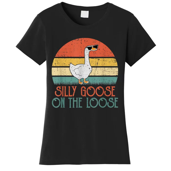 Silly Goose On The Loose Funny Saying Women's T-Shirt