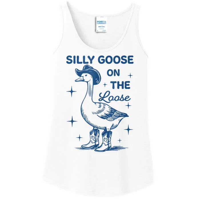 Silly Goose On The Loose Ladies Essential Tank