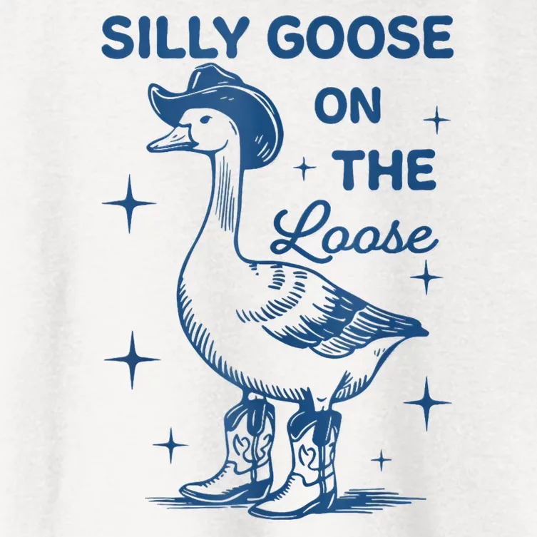 Silly Goose On The Loose Women's Crop Top Tee