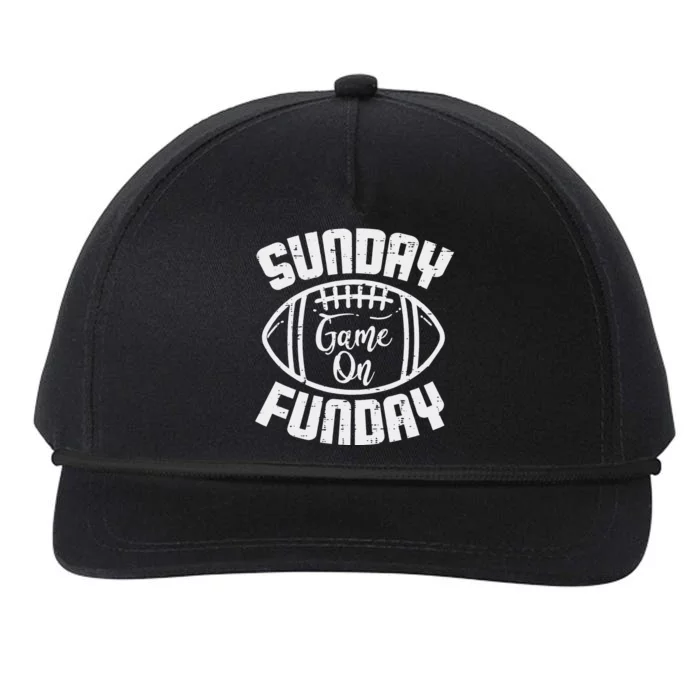 Sunday Game On Funday American Football Day Snapback Five-Panel Rope Hat