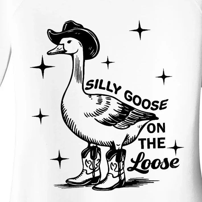 Silly Goose On The Loose Women's Perfect Tri Tunic Long Sleeve Shirt