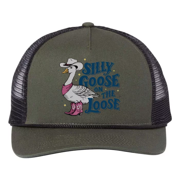 Silly Goose On The Loose Retro Rope Trucker Hat Cap