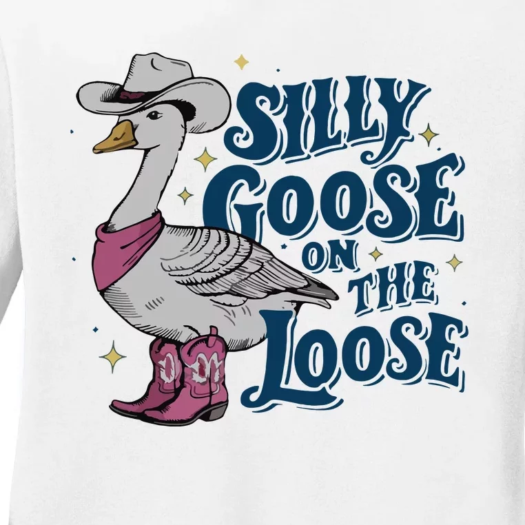 Silly Goose On The Loose Ladies Long Sleeve Shirt