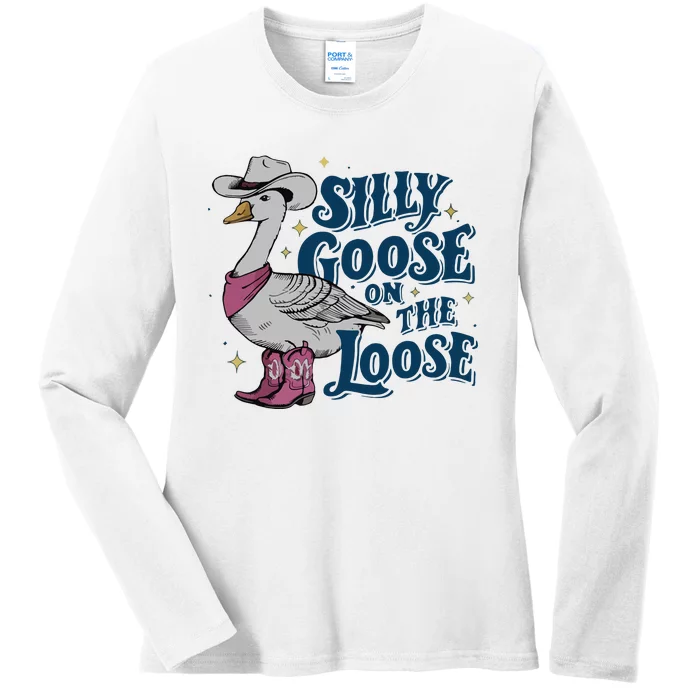 Silly Goose On The Loose Ladies Long Sleeve Shirt