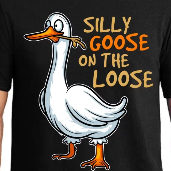 Silly Goose On The Loose Funny Silly Bird Animal Ducks Fun Meaningful Gift Pajama Set