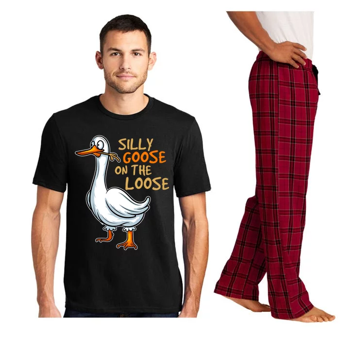 Silly Goose On The Loose Funny Silly Bird Animal Ducks Fun Meaningful Gift Pajama Set