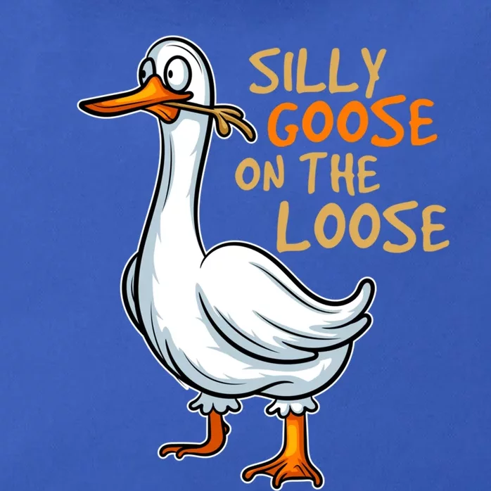 Silly Goose On The Loose Funny Silly Bird Animal Ducks Fun Meaningful Gift Zip Tote Bag