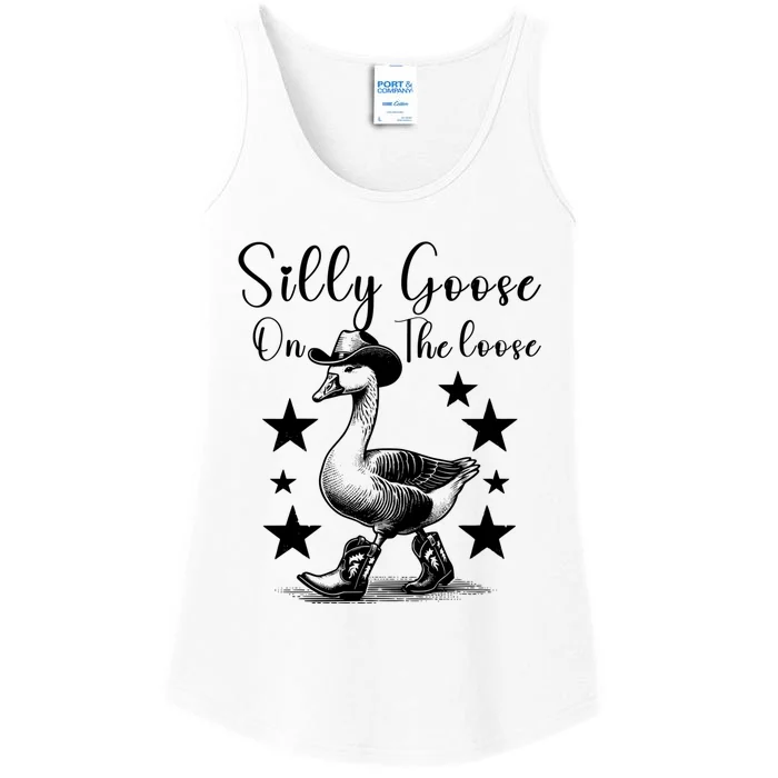 Silly Goose On The Loose Ladies Essential Tank