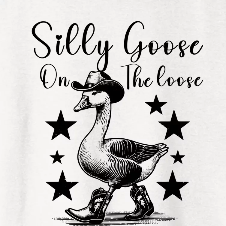 Silly Goose On The Loose Women's Crop Top Tee