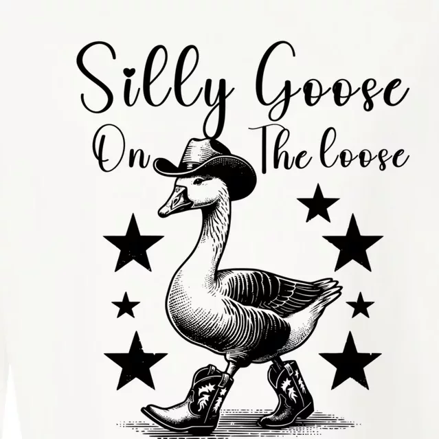 Silly Goose On The Loose Cropped Pullover Crew