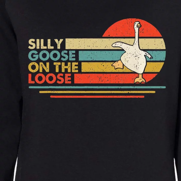 Silly Goose On The Loose Funny Silly Goose Honk University Womens California Wash Sweatshirt