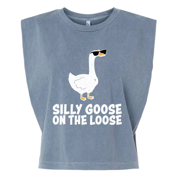 Silly Goose On The Loose Garment-Dyed Women's Muscle Tee