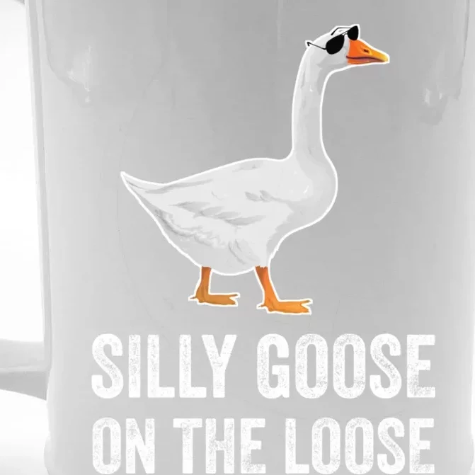 Silly Goose On The Loose Funny Goose Front & Back Beer Stein