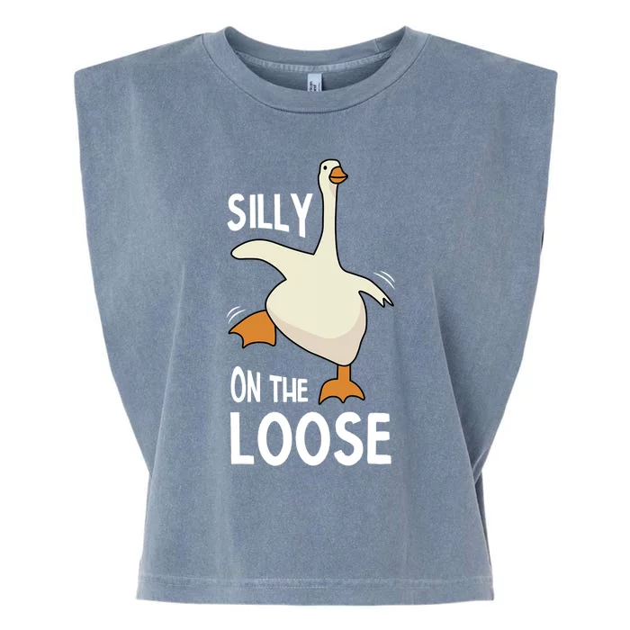 Silly Goose On The Loose Garment-Dyed Women's Muscle Tee