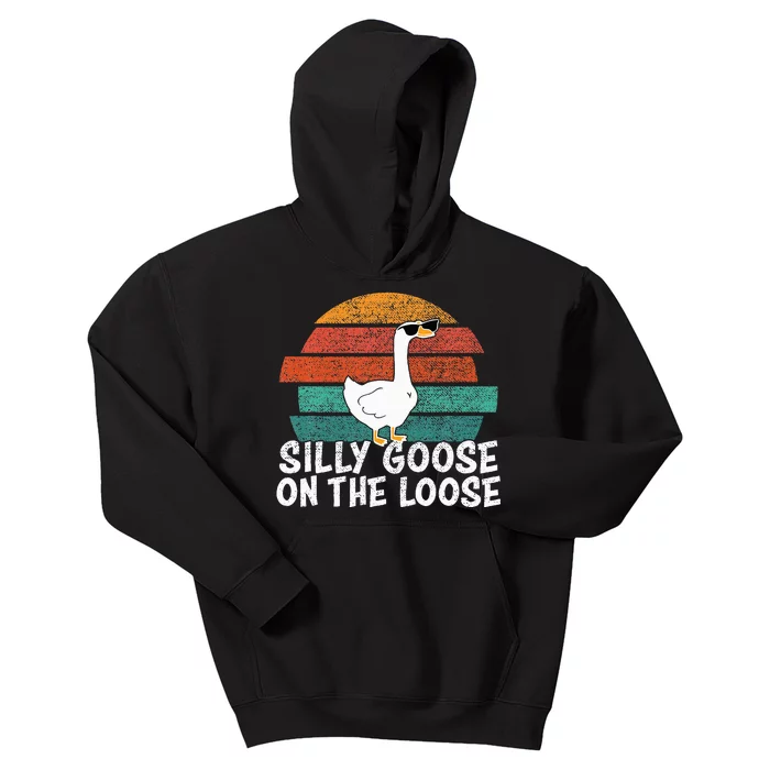 Silly Goose On The Loose Kids Hoodie