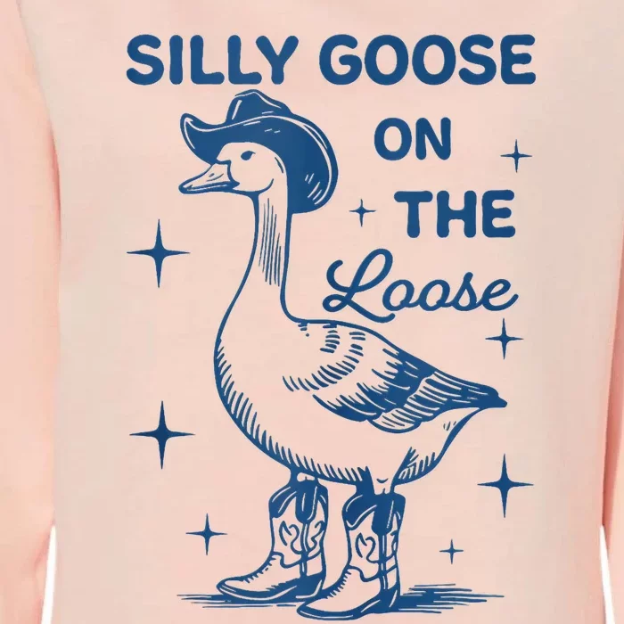 Silly Goose On The Loose Womens California Wash Sweatshirt