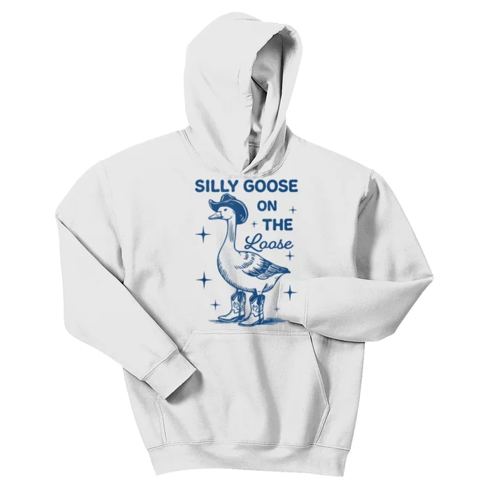 Silly Goose On The Loose Kids Hoodie