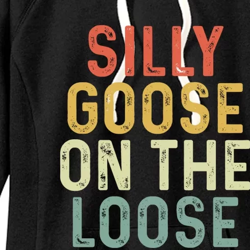 Silly Goose On The Loose Retro Women's Fleece Hoodie