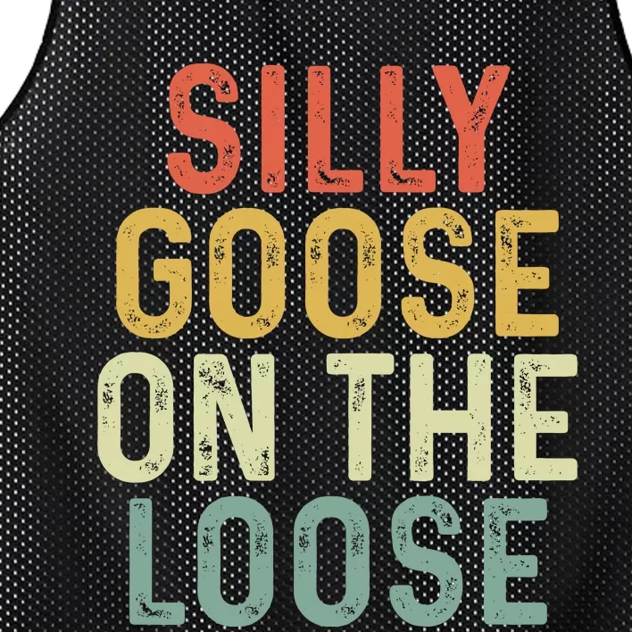 Silly Goose On The Loose Retro Mesh Reversible Basketball Jersey Tank