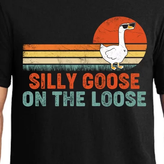 Silly Goose On The Loose Funny Saying Gift Pajama Set