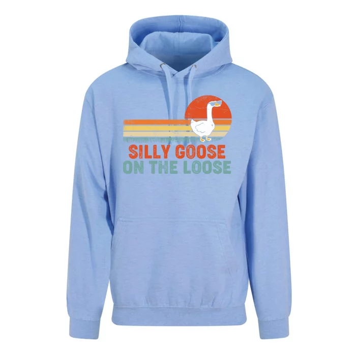 Silly Goose On The Loose Funny Saying Gift Unisex Surf Hoodie