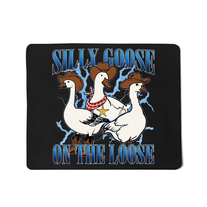 Silly Goose On The Loose Retro Groovy Silly Goose Club Mousepad