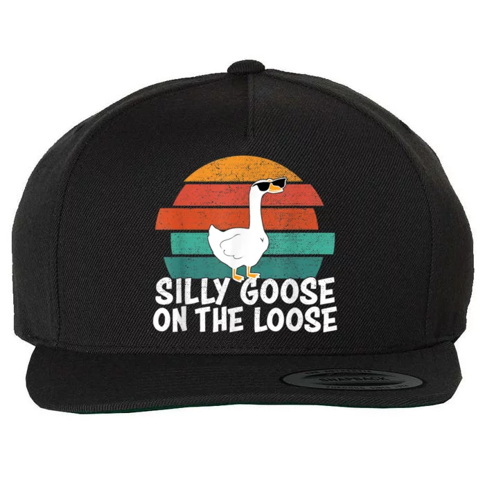 Silly Goose On The Loose Vintage Tee Cool Gift Wool Snapback Cap