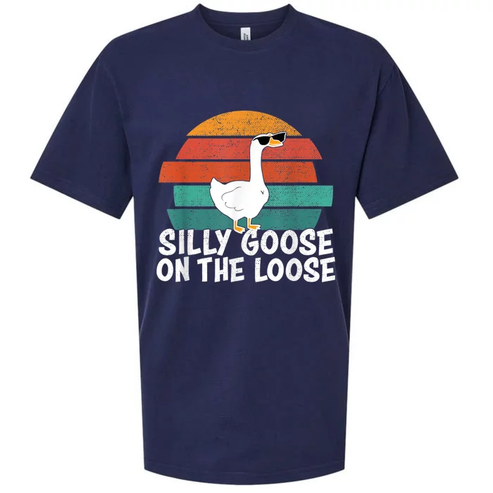 Silly Goose On The Loose Vintage Tee Cool Gift Sueded Cloud Jersey T-Shirt