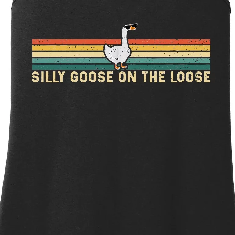 Silly Goose On The Loose Funny Silly Goose University Ladies Essential Tank