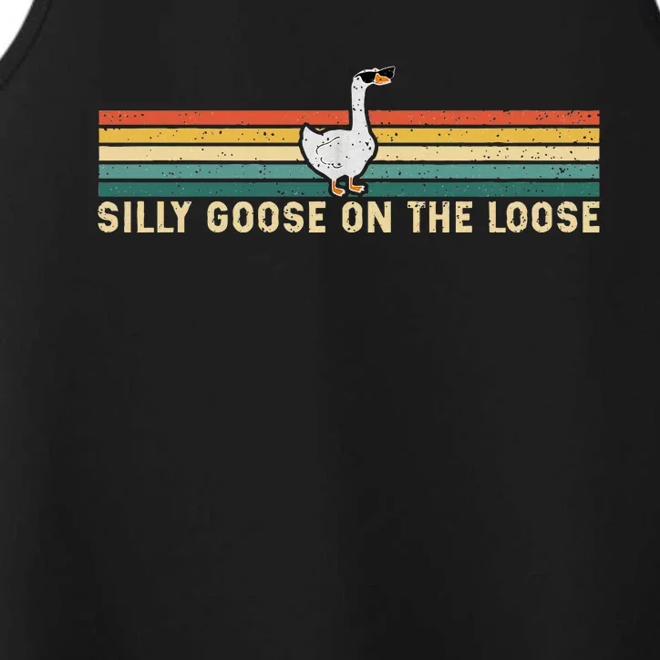 Silly Goose On The Loose Funny Silly Goose University Performance Tank