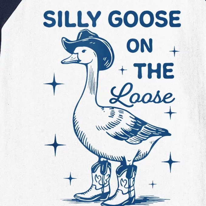 Silly Goose On The Loose Baseball Sleeve Shirt