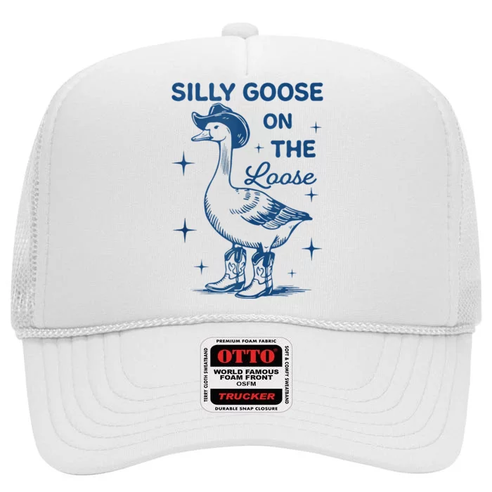 Silly Goose On The Loose High Crown Mesh Trucker Hat