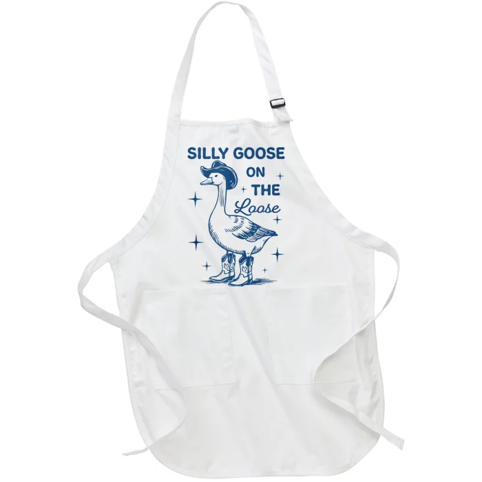 Silly Goose On The Loose Full-Length Apron With Pocket