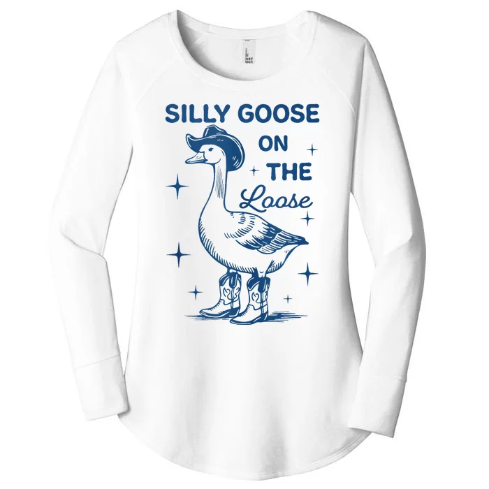 Silly Goose On The Loose Women's Perfect Tri Tunic Long Sleeve Shirt