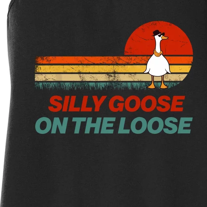 Silly Goose On The Loose Women's Racerback Tank