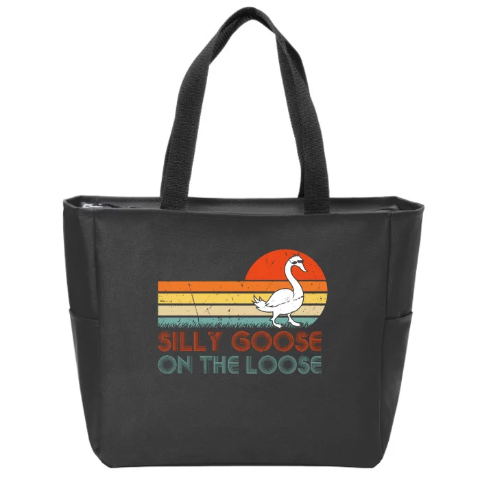 Silly Goose On The Loose Zip Tote Bag