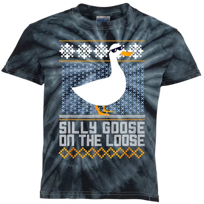 Silly Goose On The Loose Stupid And Silly Goose Kids Tie-Dye T-Shirt