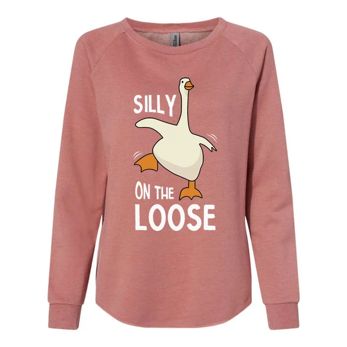 Silly Goose On The Loose Womens California Wash Sweatshirt