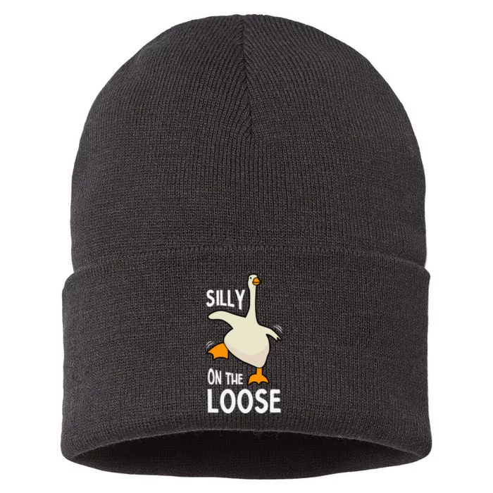 Silly Goose On The Loose Stupid And Silly Goose Sustainable Knit Beanie