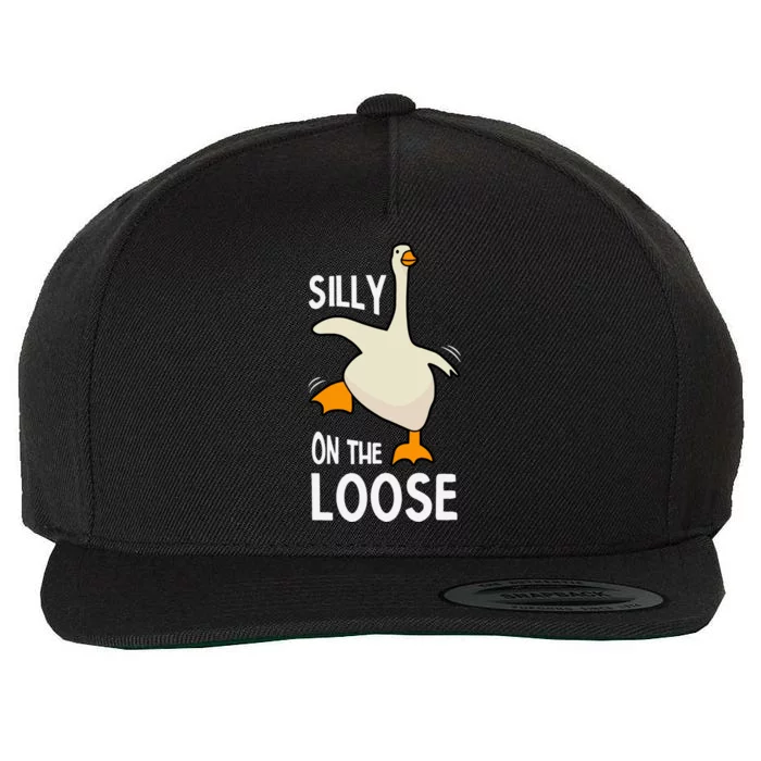 Silly Goose On The Loose Stupid And Silly Goose Wool Snapback Cap