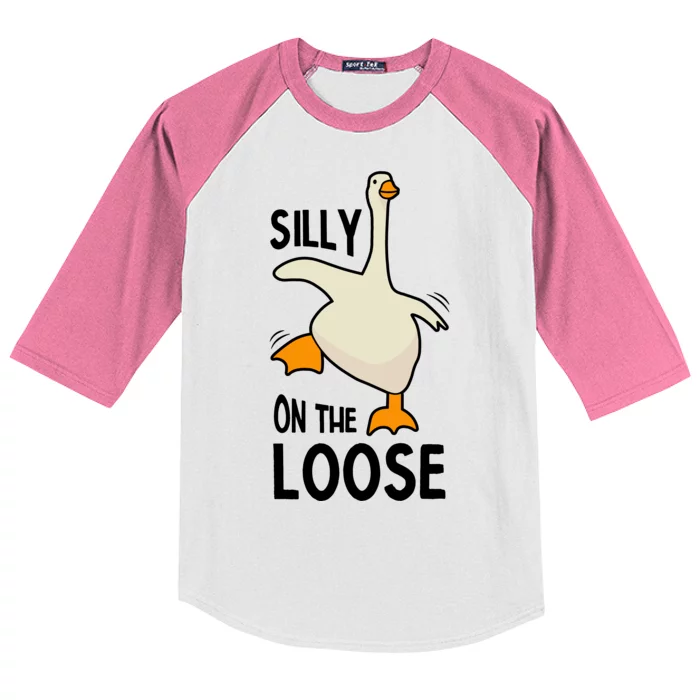 Silly Goose On The Loose Stupid And Silly Goose Kids Colorblock Raglan Jersey