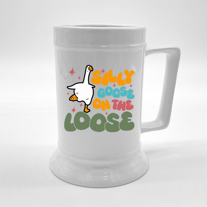 Silly Goose On The Loose Stupid And Silly Goose Front & Back Beer Stein