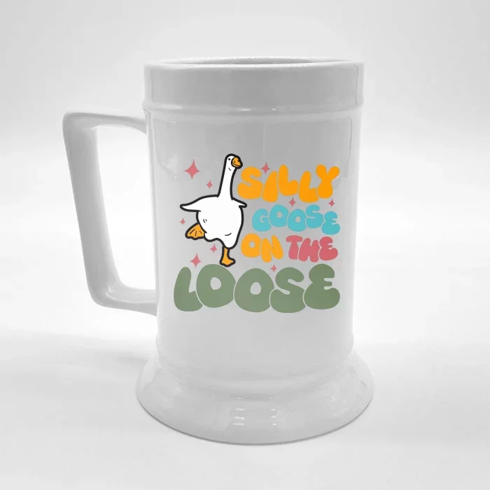 Silly Goose On The Loose Stupid And Silly Goose Front & Back Beer Stein